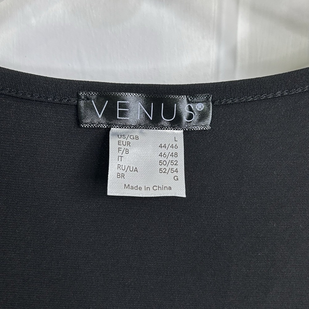 Venus Sleeveless Blouse Women's Large V-Neck Black Y2K Style - Picture 8 of 10